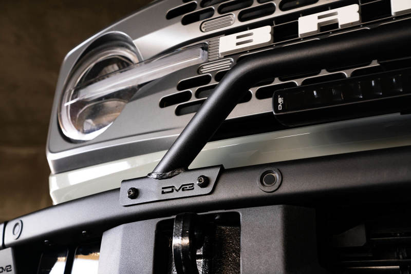DV8 Offroad 2021-2023 Ford Bronco (Not For Factory Plastic Bumper) Factory Bumper Bull Bar - Black