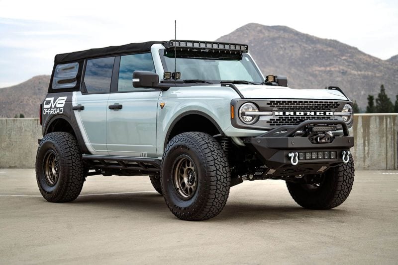 DV8 Offroad 2021-2023 Ford Bronco Modular Front Bumper Winch Capable w/ Auxiliary Light Mounts