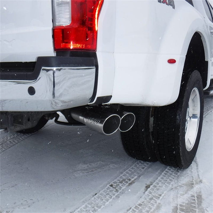 MBRP 17-22 Ford F-250/350/450 6.7L 4in Filter Back Single Side Dual Exit T409 Exhaust System