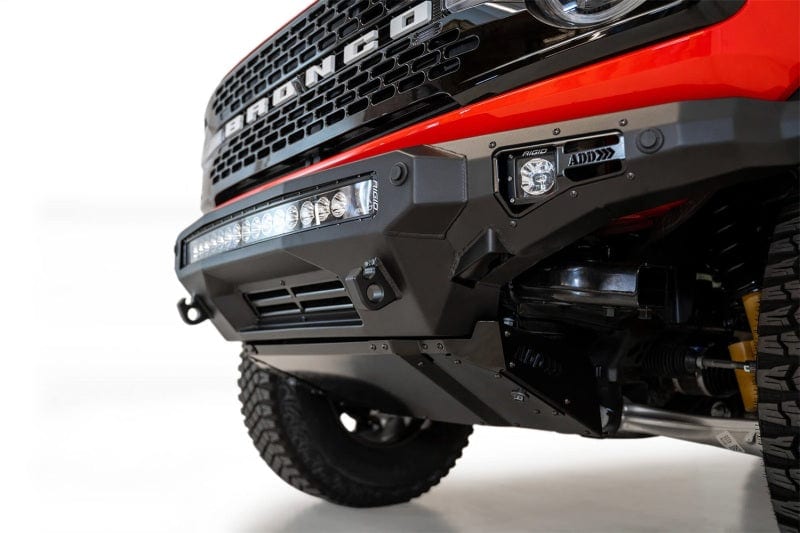Addictive Desert Designs 2021-2023 Ford Bronco Stealth Fighter Front Bumper Skid Plate Kit