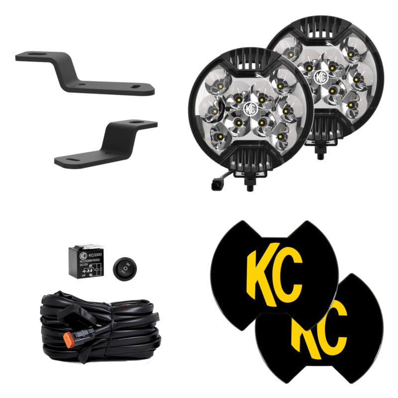 KC HiLiTES 2021-2023 Ford Bronco SlimLite LED 2-Light System Ditch Light Kit