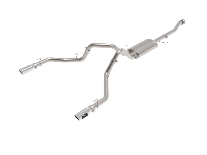 aFe Vulcan 3in 304 SS Cat-Back Exhaust 2021-2022 Ford F-150 V6 2.7L/3.5L (tt)/V8 5.0L w/ Polished Tips