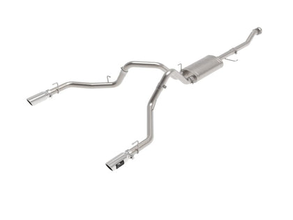 aFe Vulcan 3in 304 SS Cat-Back Exhaust 2021-2022 Ford F-150 V6 2.7L/3.5L (tt)/V8 5.0L w/ Polished Tips