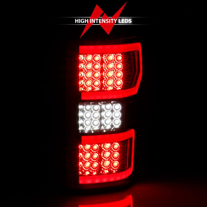 ANZO 2018-2020 Ford F-150 LED Taillight Chrome (Red Light) (w/ Sequential)
