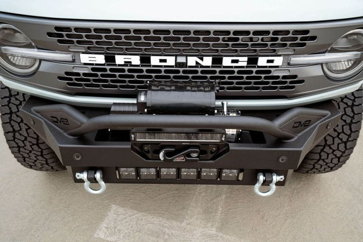 DV8 Offroad 2021-2023 Ford Bronco Modular Front Bumper Winch Capable w/ Auxiliary Light Mounts