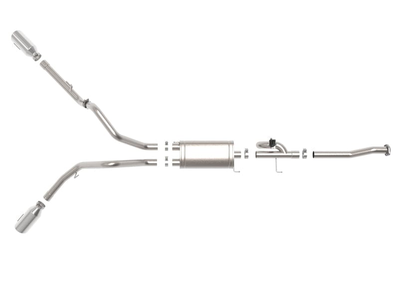 aFe Gemini XV 3in 304 SS Cat-Back Exhaust 15-22 Ford F-150 V6 2.7L/3.5 w/ Polished Tips