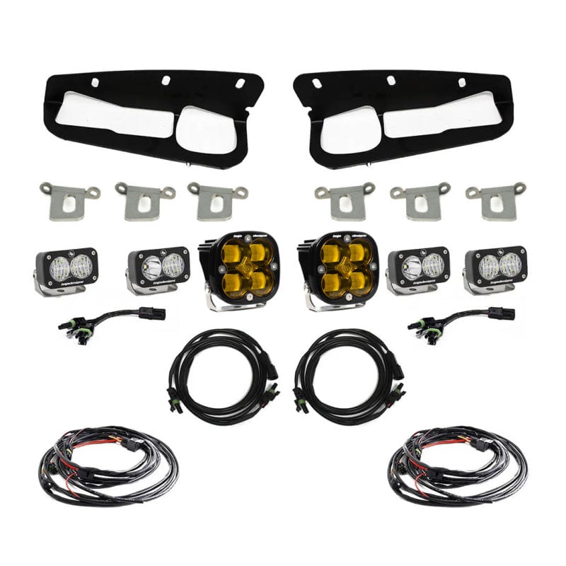 Baja Designs SAE/Dual S2 Sport Steel Bumper Fog Pocket Light Kit - Ford 2021-23 Bronco; Steel Bumper