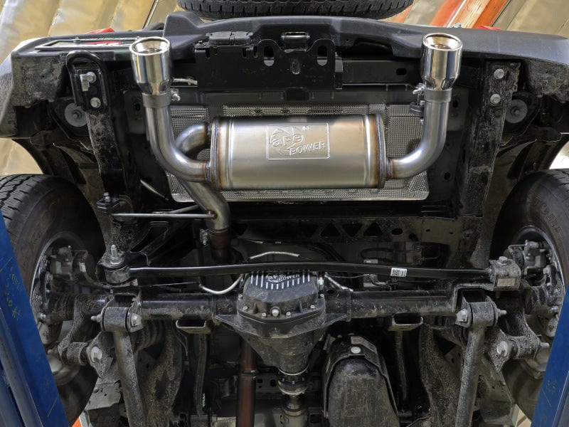 aFe Vulcan 3in 304 SS Axle-Back Exhaust 2021-2023 Ford Bronco L4-2.3L (t)/V6-2.7L (tt) w/ Carbon Tips