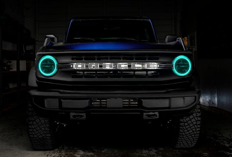 Oracle 2021-2023 Ford Bronco Base Headlight LED Halo Kit - ColorSHIFT - w/ Simple Controller