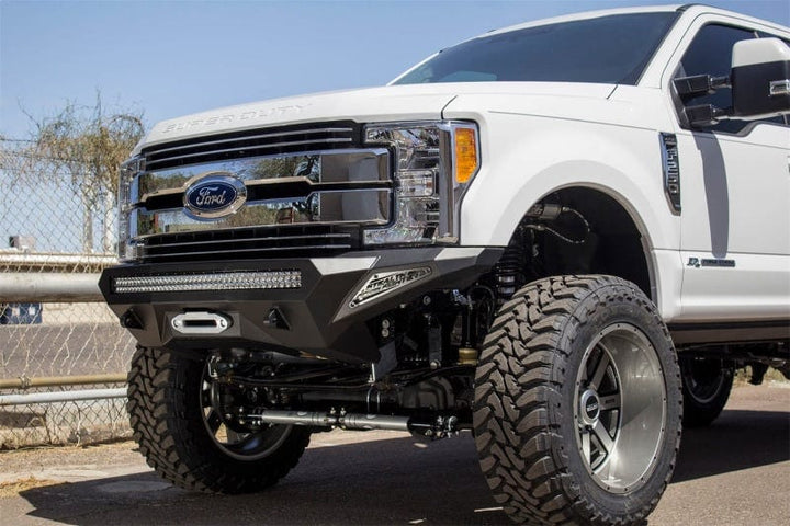 Addictive Desert Designs 17-19 Ford F-250 Super Duty Stealth Fighter Front Bumper w/ Winch Mounts