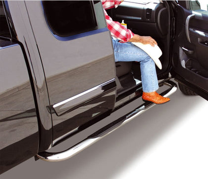 Go Rhino 2015-2023 Ford F-150 4000 Series SideSteps - Cab Length - Chrome