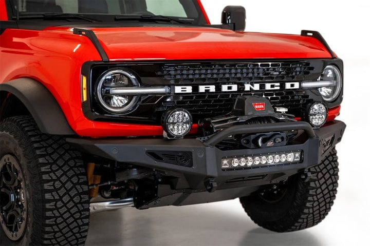 Addictive Desert Designs 2021-2023 Ford Bronco Rock Fighter Front Bumper - Hammer Black