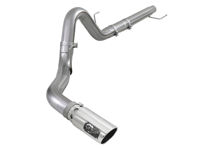 aFe Large Bore-HD 4in 409 SS DPF-Back Exh 18-21 Ford F-150 V6-3.0L (td) w/ Polished Tip