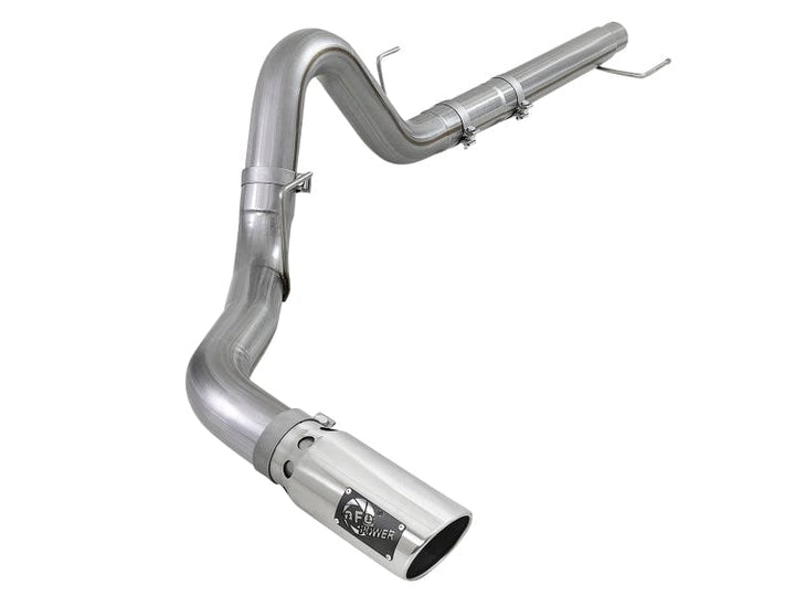 aFe Large Bore-HD 4in 409 SS DPF-Back Exh 18-21 Ford F-150 V6-3.0L (td) w/ Polished Tip
