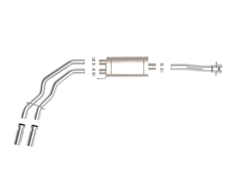 aFe Rebel 3in 409 SS Cat-Back Exhaust 2021-2022 Ford F-150 V6 2.7L/3.5L (tt)/V8 5.0L w/ Polished Tips
