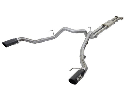 aFe MACHForce XP 3in 409-SS Exhaust Cat-Back 2017-2020 Ford F-150 Raptor V6-3.5L (tt) w/ Black Tip