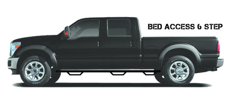 N-Fab Nerf Step 2015-2023 Ford F-150 SuperCrew 5.5ft Bed - Gloss Black - Bed Access - 3in