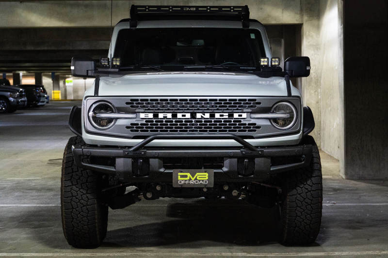 DV8 Offroad 2021-2023 Ford Bronco Factory Front Bumper Licence Relocation Bracket - Front