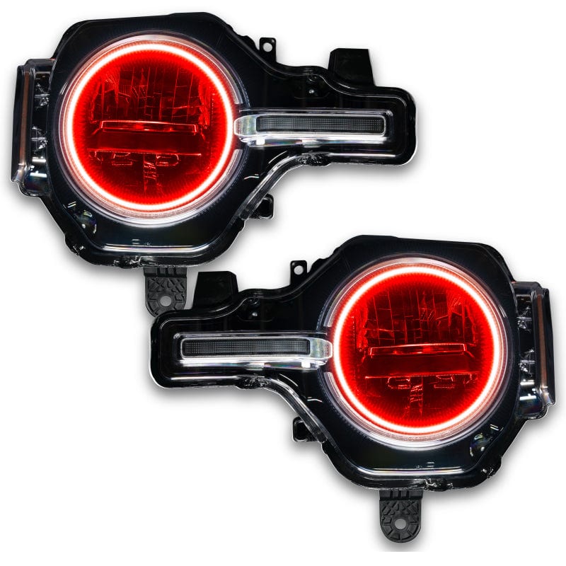 Oracle 2021-2023 Ford Bronco Base Headlight LED Halo Kit - ColorSHIFT - w/ Simple Controller