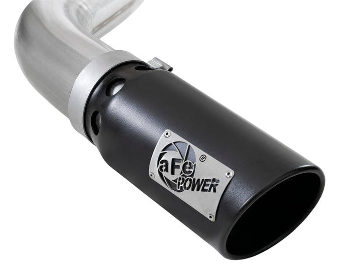 aFe Large Bore-HD 4in 409 SS DPF-Back Exh 18-21 Ford F-150 V6-3.0L (td) w/ Black Tip