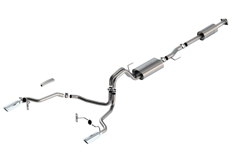 Borla F-150 2021-2022 5.0L 4DR CC SB EC STB LARIAT/KR/PLATINUM/LTD 3/2.25 SRE Cat-Back Touring CHR Tips
