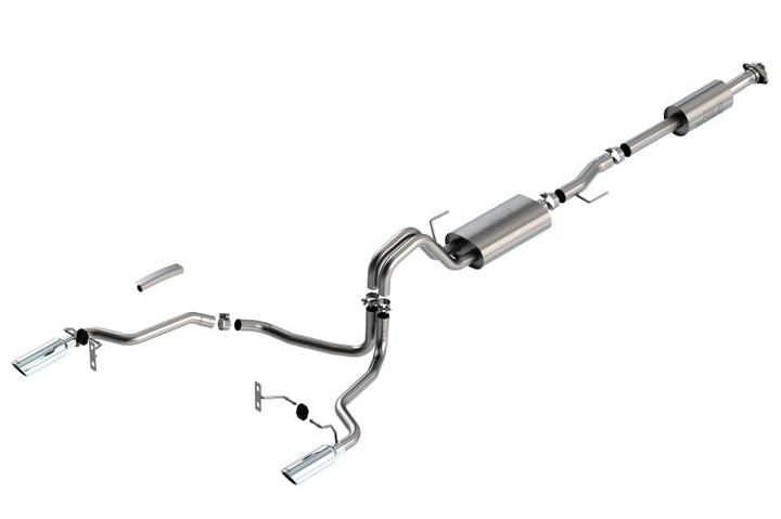 Borla F-150 2021-2022 5.0L 4DR CC SB EC STB LARIAT/KR/PLATINUM/LTD 3/2.25 SRE Cat-Back Touring CHR Tips
