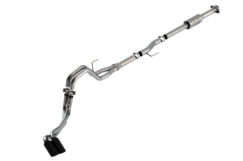 Borla F-150 2021-2022 2.7L/3.5L 4DR CC SB EC STB LARI/KING R/PLINUM/LTD 3/2.25 DSE CB AK BLK CHR Tips