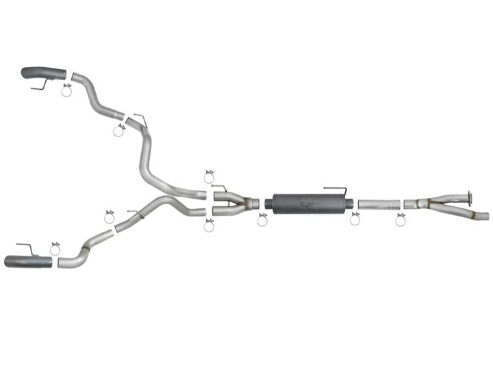 aFe MACH Force-Xp Cat-Back Exhaust w/Dual Hi-Tuck Tips Black 17-20 Ford F-150 Raptor V6-3.5L (tt)