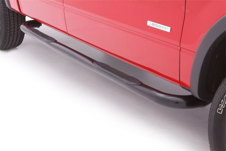 Lund 2015+ Ford F-150 SuperCrew 3in Round Bent Steel Nerf Bars - Black