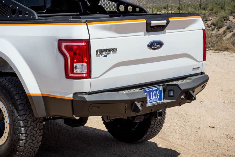 Addictive Desert Designs 15-19 Ford F-150 HoneyBadger Rear Bumper w/ Backup Sensor Cutouts
