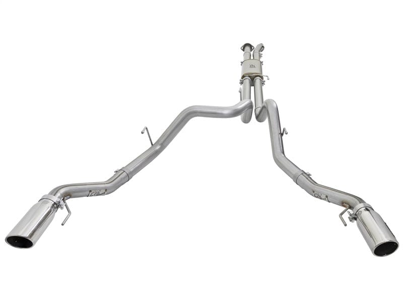 aFe MACHForce XP Exhaust Cat-Back SS-409 2017-2020 Ford F-150 Raptor V6-3.5L (tt) w/ Polished Tips