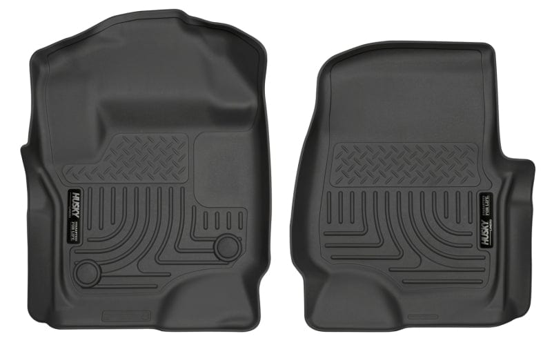 Husky Liners 2017-2022 Ford Super Duty (Crew Cab / Super Cab) WeatherBeater Black Front Floor Liners