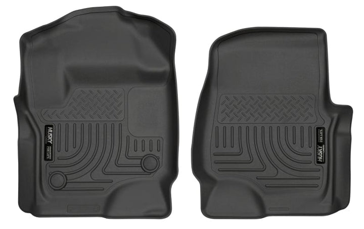 Husky Liners 2017-2022 Ford Super Duty (Crew Cab / Super Cab) WeatherBeater Black Front Floor Liners