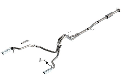 Borla F-150 2021-2022 2.7L/3.5L 2/4WD 4DR CC SB EC STB LARI/KING R/PLINUM/LTD 3/2.25 Cat-Back AK CHR Tips