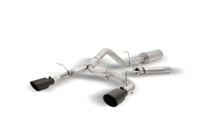 Gibson 2021-2023 Ford Bronco 4-DR 2.7L 4WD 2.5in Black Elite Cat-Back Dual Split Exhaust - Stainless