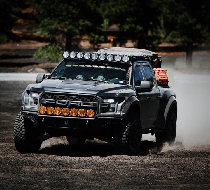KC HiLiTES 15-20 Ford F-150/Raptor SuperCrew 57in M-Rack Pro6 Light Bar Roof Rack System
