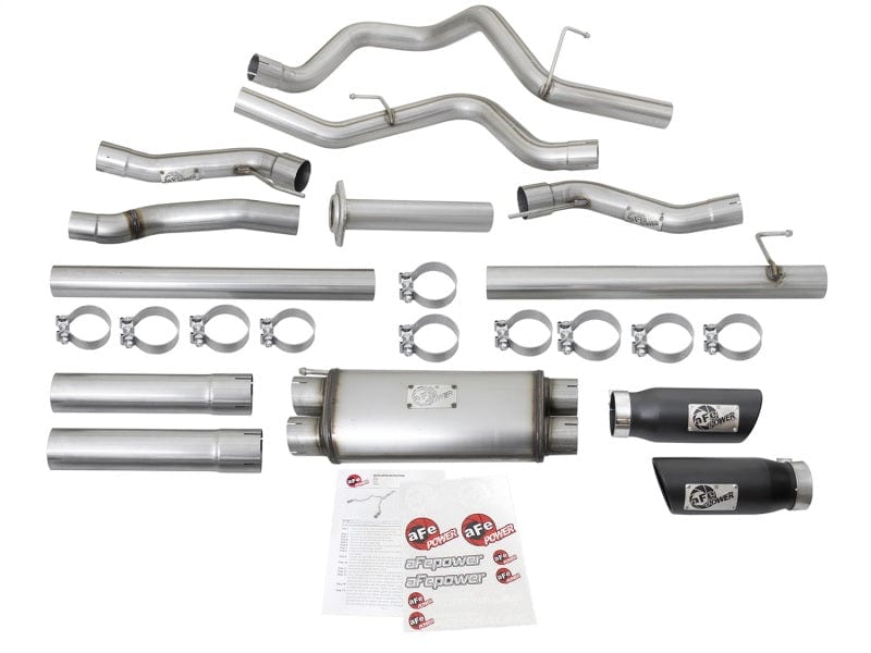aFe MACHForce XP 3in 409-SS Exhaust Cat-Back 2017-2020 Ford F-150 Raptor V6-3.5L (tt) w/ Black Tip