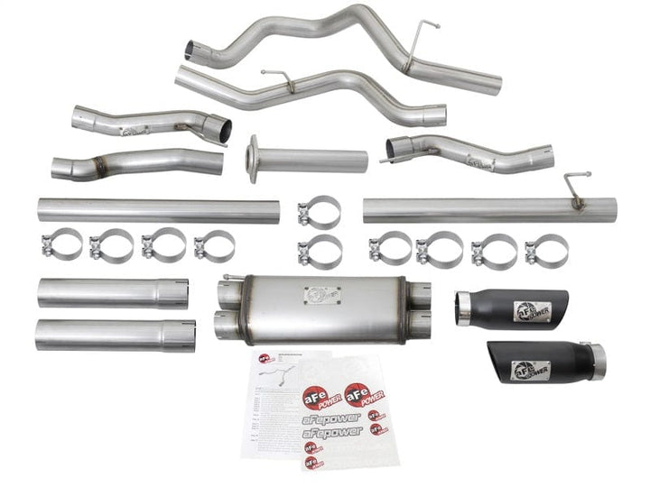 aFe MACHForce XP 3in 409-SS Exhaust Cat-Back 2017-2020 Ford F-150 Raptor V6-3.5L (tt) w/ Black Tip
