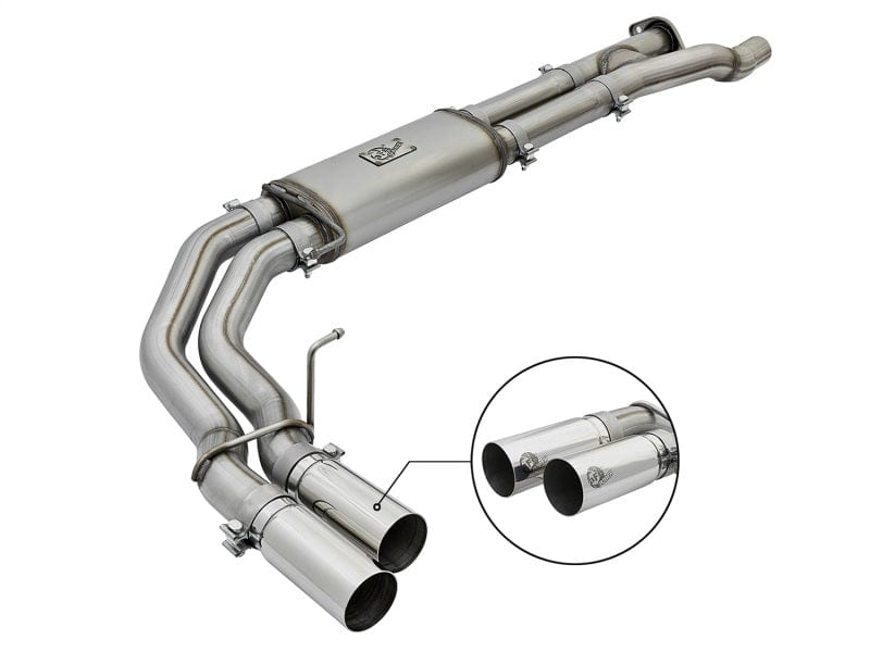 aFe POWER Rebel Series 3in 409 SS Cat Back Exhaust w/ Polished Tips 17-20 Ford F-150 Raptor V6-3.5L
