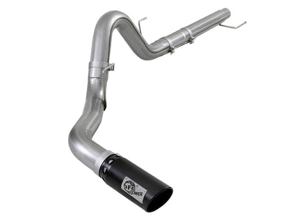 aFe Large Bore-HD 4in 409 SS DPF-Back Exh 18-21 Ford F-150 V6-3.0L (td) w/ Black Tip