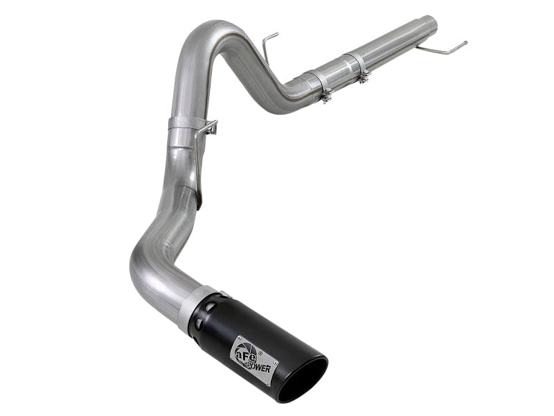 aFe Large Bore-HD 4in 409 SS DPF-Back Exh 18-21 Ford F-150 V6-3.0L (td) w/ Black Tip