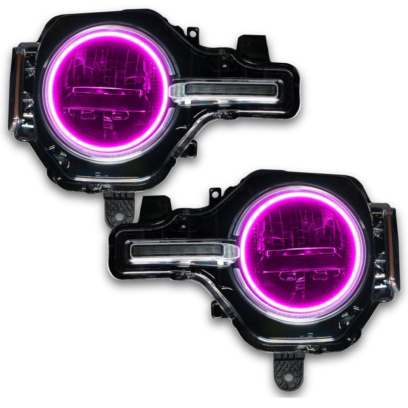 Oracle 2021-2023 Ford Bronco Base Headlight LED Halo Kit - ColorSHIFT - w/ Simple Controller