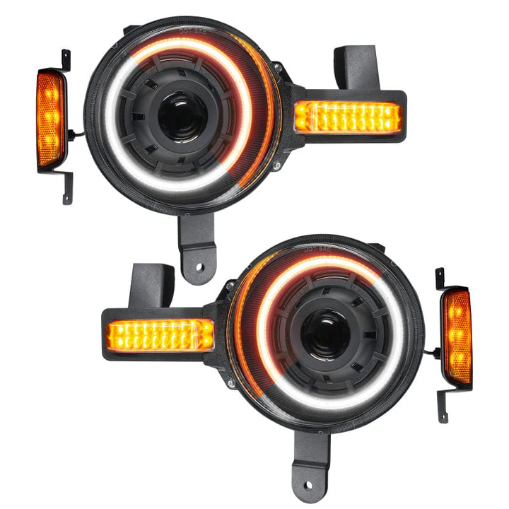 Oracle 2021-2023 Ford Bronco Oculus  Bi-LED Projector Headlights - Amber/White Switchback