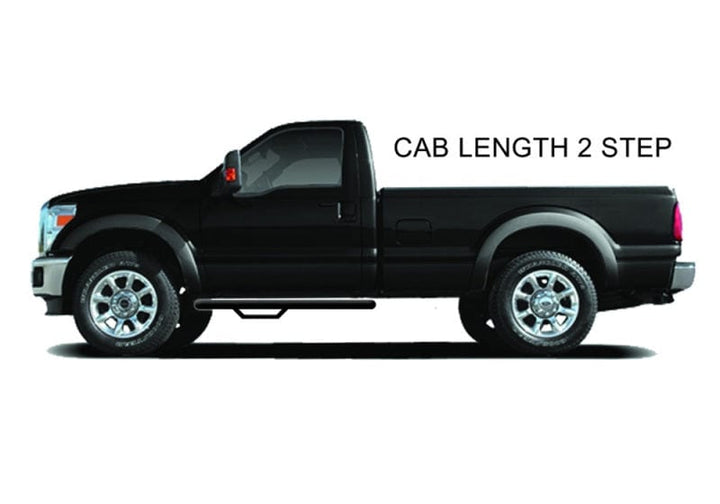 N-Fab Nerf Step 2015-2023 Ford F-150 Regular Cab 6.5ft Std Bed SRW - Gloss Black - Cab Length - 3in