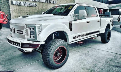 N-Fab M-RDS Front Bumper 2017-2022 Ford F250/F350 Super Duty - Tex. Black w/Silver Skid Plate