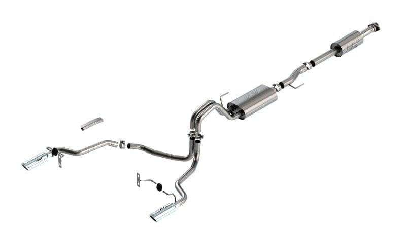Borla F-150 2021-2022 3.3L CC SB EC STB XL/XLT/LARIAT/KR/PLNM/LTD 3/2.25 SRE Cat-Back ATAK Chrome Tips