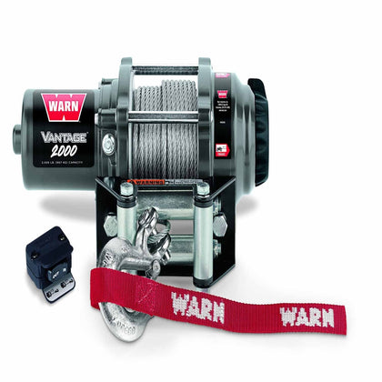 Warn 89020 12 Volt DC Battery 2000 LB Cap 50 Ft Wire Rope