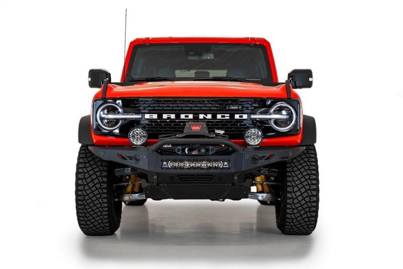 Addictive Desert Designs 2021-2023 Ford Bronco Rock Fighter Front Bumper - Hammer Black