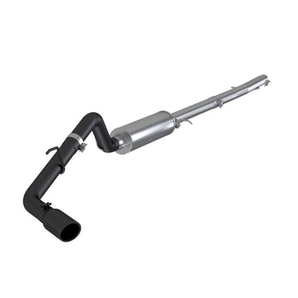 MBRP 2019-2022 Ford Ranger Ecoboost 2.3L 4in OD Tip Single Side Exit 3in Black Coated Cat Back