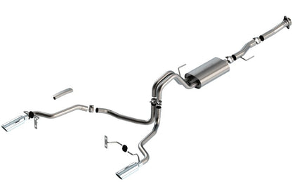 Borla F-150 2021-2022 5.0L 2DR RC SB (122.8 WB) XL, XLT 3/2.25 SRE Cat-Back S-Type Chrome Tips